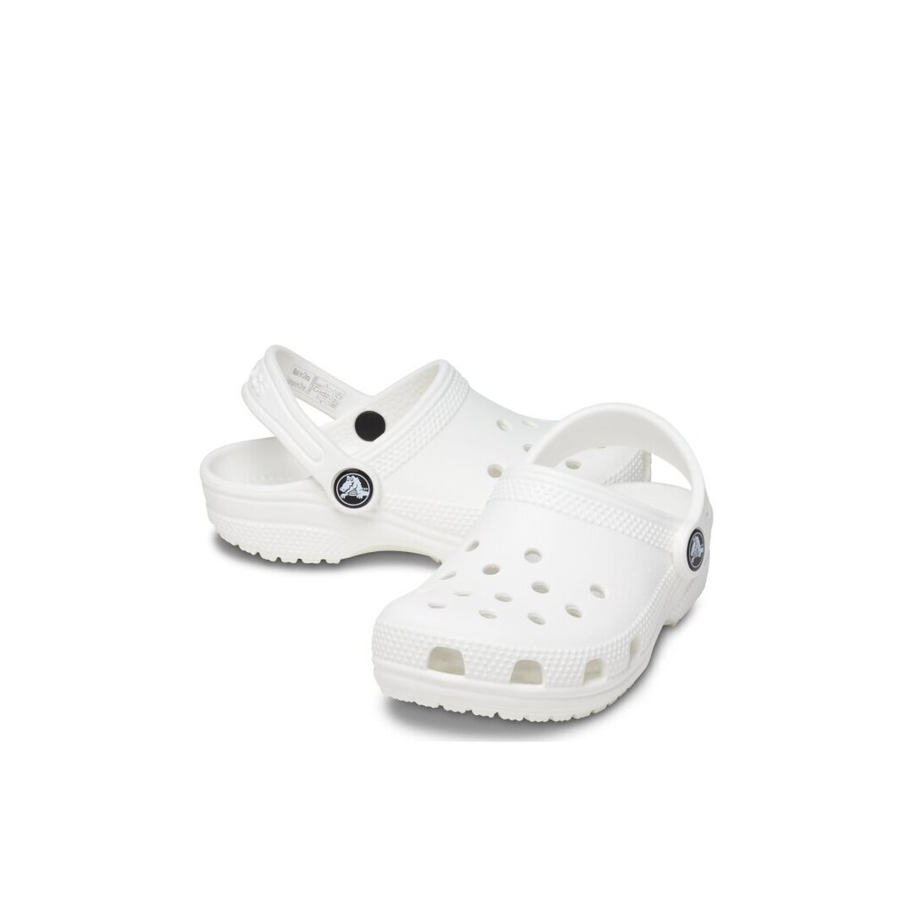 Crocs™ šlepetės vaikams Classic Clog Kid's 206990 165928, baltos kaina ir informacija | Šlepetės, kambario avalynė vaikams | pigu.lt