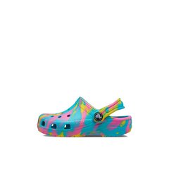 Crocs™ šlepetės vaikams Classic Marbled Clog Kid's 207464 166920, mėlynos kaina ir informacija | Šlepetės, kambario avalynė vaikams | pigu.lt