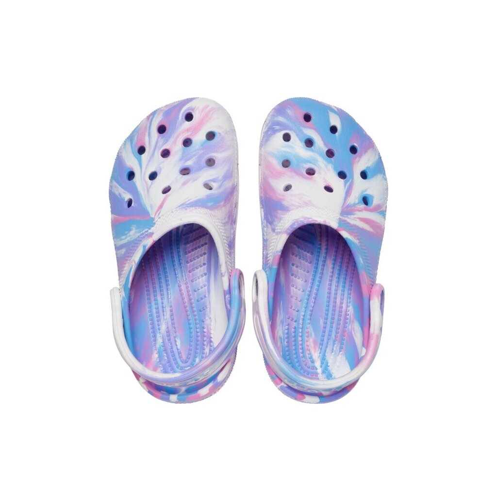 Crocs™ šlepetės vaikams Classic Marbled Clog Kid's 207464 180670, mėlynos kaina ir informacija | Šlepetės, kambario avalynė vaikams | pigu.lt