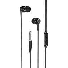 XO Wired earphones EP37 jack 3,5mm black цена и информация | Наушники | pigu.lt