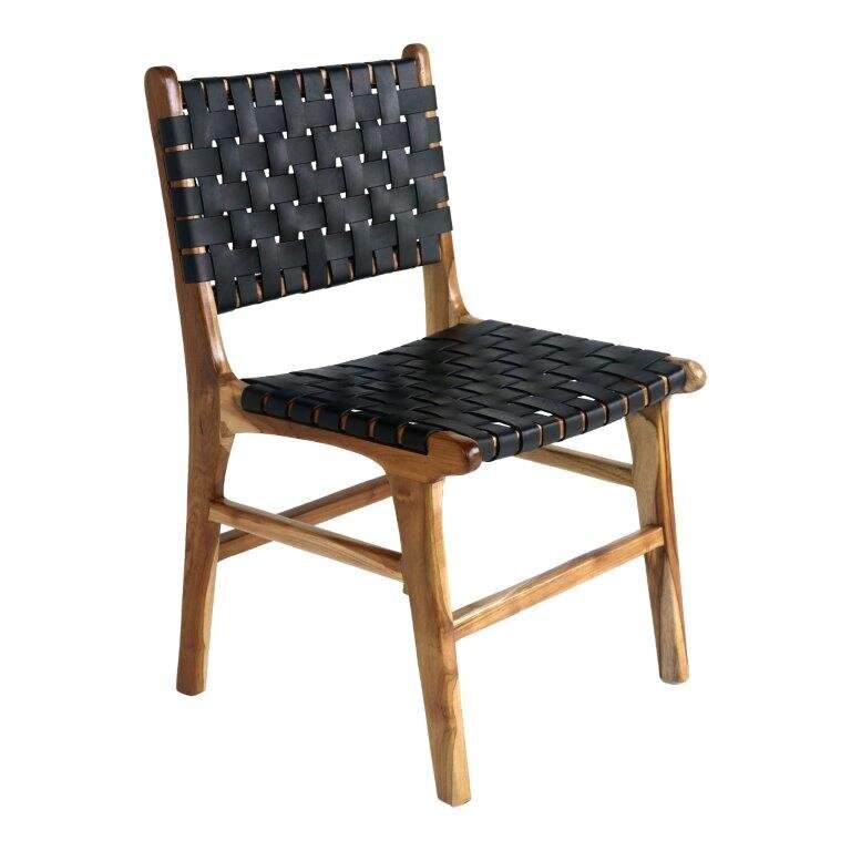 2-jų kėdžių komplektas Perugia, rudas/juodas kaina ir informacija | Virtuvės ir valgomojo kėdės | pigu.lt