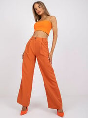 Женские брюки из ткани темно-оранжевого цвета цена и информация | Брюки | pigu.lt