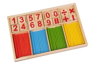 Mediniai pagaliukai, skirti mokytis skaičiuoti kaina ir informacija | Lavinamieji žaislai | pigu.lt
