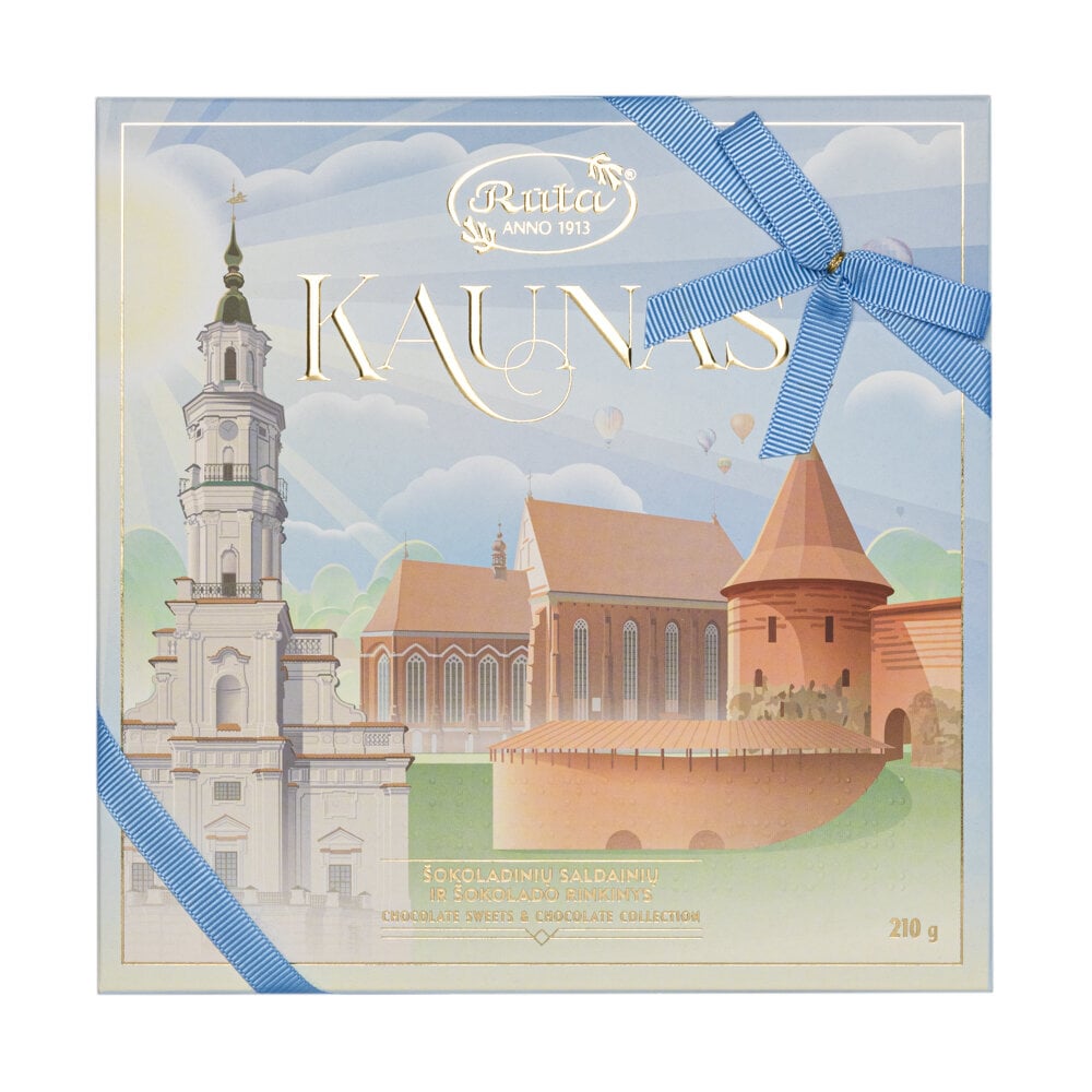 Šokoladinių saldainių ir šokolado rinkinys „Kaunas”, 210 g цена и информация | Saldumynai | pigu.lt