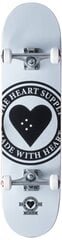 Скейтборд Heart Supply Badge 8 дюймов, белый цена и информация | Скейтборды | pigu.lt