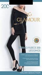 Tamprės moterims Glamour Thermo Fleece leggings 200, juodos цена и информация | Колготки | pigu.lt