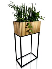 Vazonas augalams - Loft Fiorino ąžuolinis 42x22x80cm kaina ir informacija | Gėlių stovai, vazonų laikikliai | pigu.lt