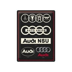 Metalinė plokštė 30 x 40 cm / Audi - Evolution logotipas kaina ir informacija | Interjero detalės | pigu.lt