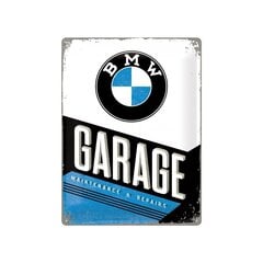 Металлическая пластина 30x40 см / BMW Garage цена и информация | Детали интерьера | pigu.lt