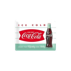 Металлическая пластина 30x40 см / Coca Cola Ice cold цена и информация | Детали интерьера | pigu.lt