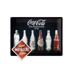 Металлическая пластина 30x40 см / Coca-Cola In the Distinctive Bottle Metallic цена и информация | Детали интерьера | pigu.lt