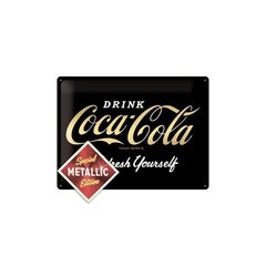 Металлическая пластина 30x40 см / Coca-Cola Refresh Yourself цена и информация | Детали интерьера | pigu.lt