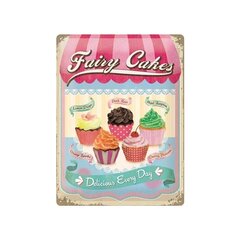 Metalinė plokštė 30x40 cm / Fairy Cakes Delicious Every Day kaina ir informacija | Interjero detalės | pigu.lt