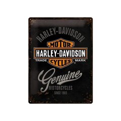 30x40 cm metalinė plokštė/Harley-Davidson Genuine logotipas kaina ir informacija | Interjero detalės | pigu.lt