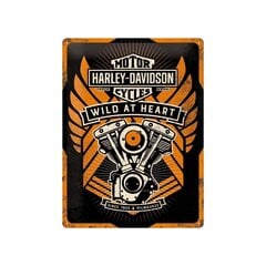 Metalinė plokštė 30x40 cm / Harley-Davidson Wild at Heart kaina ir informacija | Interjero detalės | pigu.lt