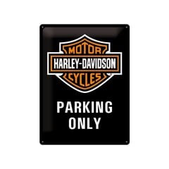 Metalinė plokštė 30x40 cm / Harley-Davisson Parking Only kaina ir informacija | Interjero detalės | pigu.lt