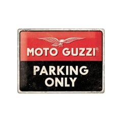 Metalinė plokštė 30x40 cm / Moto Guzzi Parking Only kaina ir informacija | Sodo dekoracijos | pigu.lt