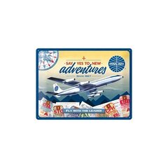 Metalinė plokštė 30x40 cm/Pan Am - New Adventures kaina ir informacija | Sodo dekoracijos | pigu.lt