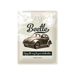 Metalinė plokštė 30x40 cm / VW Beetle kaina ir informacija | Sodo dekoracijos | pigu.lt