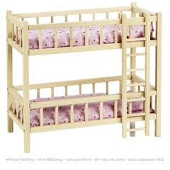 Деревянная кукольная кровать с лестницей цена и информация | Игрушки для девочек | pigu.lt