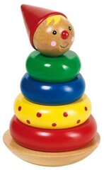 Medinis bokštas Klounas, 6 dalių kaina ir informacija | Žaislai kūdikiams | pigu.lt