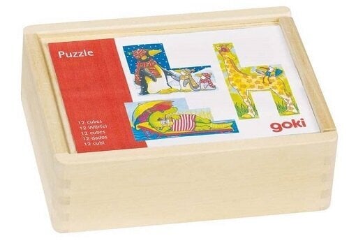 Kubeliai Linksmi gyvūnai, 12 d. kaina ir informacija | Dėlionės (puzzle) | pigu.lt