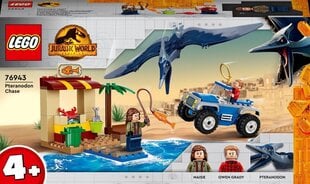 76943 LEGO® Jurassic World Погоня за птеранодоном цена и информация | Конструкторы и кубики | pigu.lt