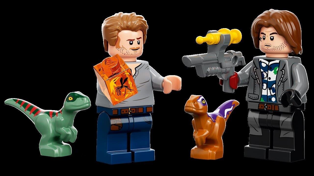 76945 LEGO® Jurassic World Dinozauro atrociraptoriaus gaudynės motociklais цена и информация | Konstruktoriai ir kaladėlės | pigu.lt