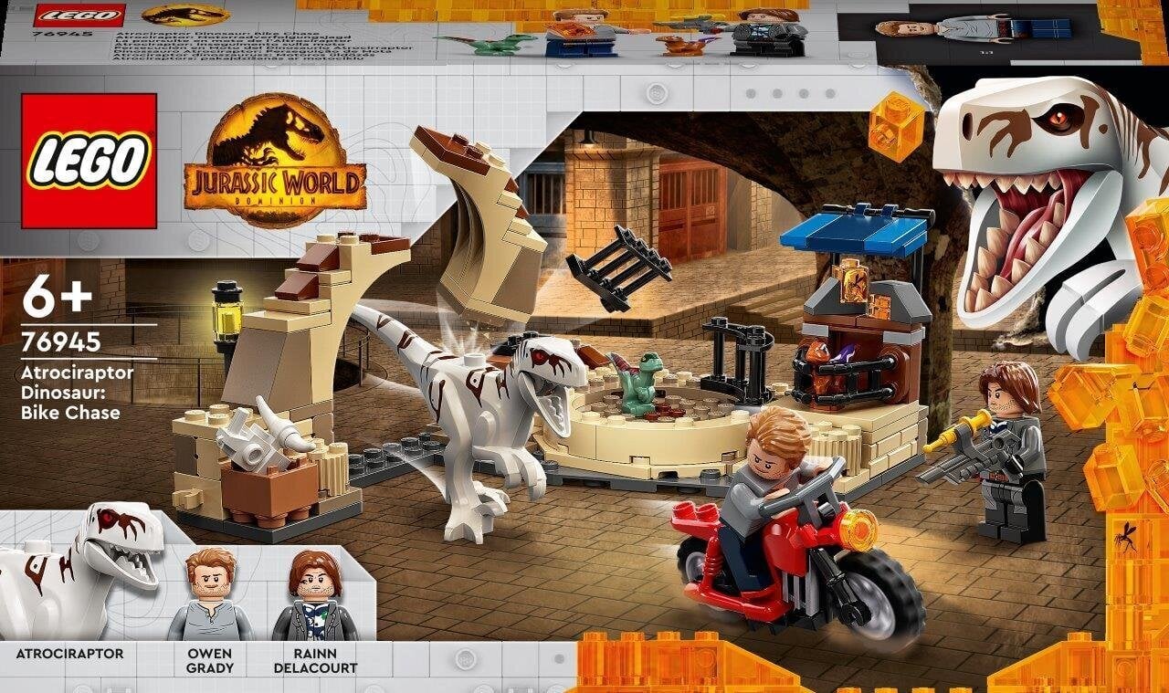 76945 LEGO® Jurassic World Атроцираптор: погоня на мотоцикле цена | pigu.lt