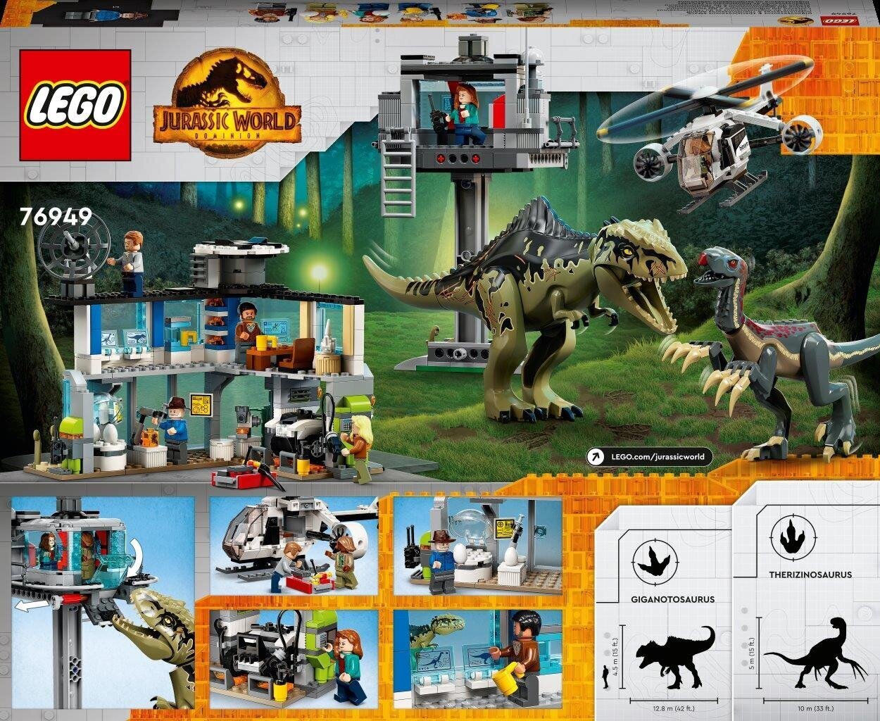 76949 LEGO® Jurassic World Gigantozauro ir terizinozauro užpuolimas цена и информация | Konstruktoriai ir kaladėlės | pigu.lt