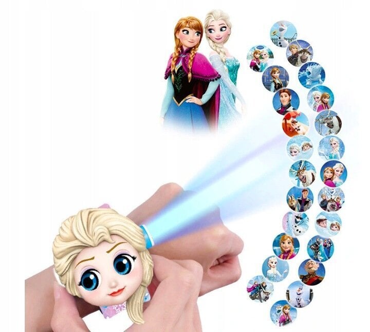 Skaitmeninis laikrodis Disney Frozen Elza su projektoriumi kaina ir informacija | Lavinamieji žaislai | pigu.lt