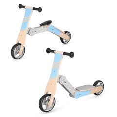 Balansinis dviratukas-paspirtukas Spokey 2in1 Woo-Ride Multi, mėlynas/rudas kaina ir informacija | Balansiniai dviratukai | pigu.lt