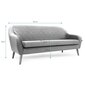 Sofa Homede Coranti 3P, žalia цена и информация | Sofos | pigu.lt