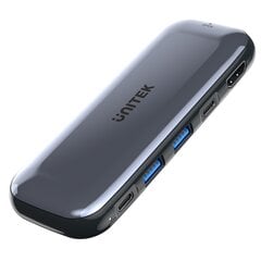 UNITEK HUB USB-C STORAGE M.2, HDMI, USB-C PD 100W, D1046A цена и информация | Адаптеры, USB-разветвители | pigu.lt