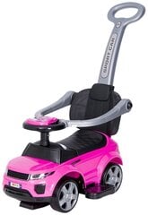 Самокат-автомобиль с ручкой, розовый цена и информация | Игрушки для малышей | pigu.lt