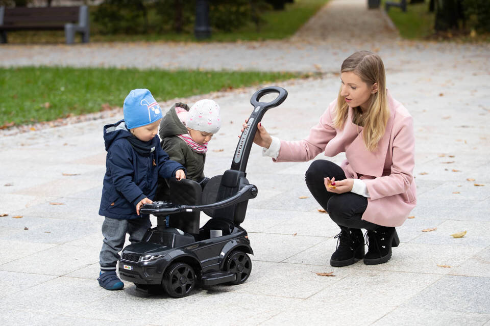 Paspiriamas automobilis su rankena, mėlynas цена и информация | Žaislai kūdikiams | pigu.lt