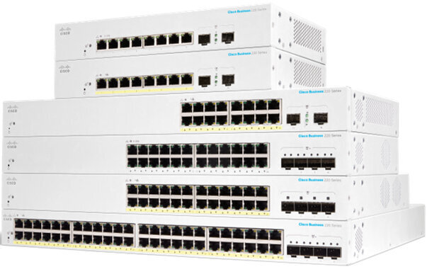 Cisco CBS220-24P-4X kaina ir informacija | Komutatoriai (Switch) | pigu.lt
