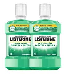 Burnos skalavimo skystis Listerine Healthy Gums and Strong Teeth, 2 x 1 L kaina ir informacija | Dantų šepetėliai, pastos | pigu.lt