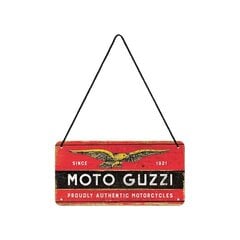 Металлическая пластина 10x20 см / логотип Moto Guzzi цена и информация | Детали интерьера | pigu.lt