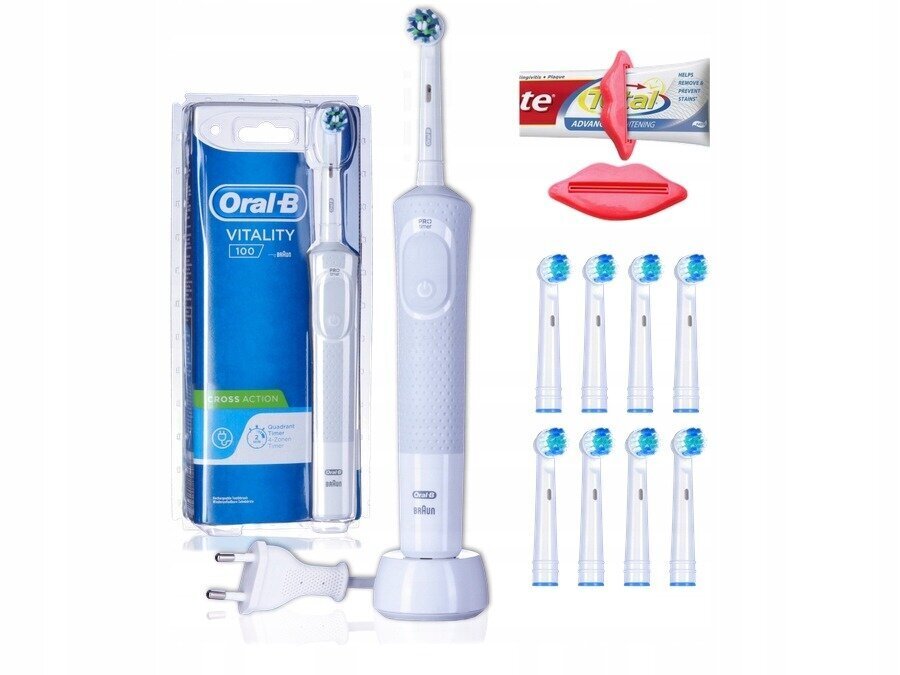 Elektrinis dantų šepetėlis - Oral-B Vitality 100 kaina ir informacija | Elektriniai dantų šepetėliai | pigu.lt