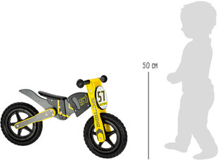 Medinis balansinis dviratukas SMALL FOOT Laufrad Motocross Bike kaina ir informacija | Balansiniai dviratukai | pigu.lt