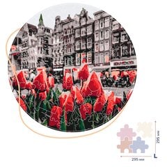 Medinė dėlionė: Amsterdamo tulpės (L dydis) kaina ir informacija | Dėlionės (puzzle) | pigu.lt