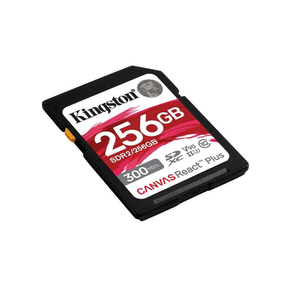 Atminties kortelė Kingston Canvas React Plus SD 256GB kaina ir informacija | Atminties kortelės telefonams | pigu.lt