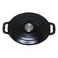 Ovalus emaliuotas ketaus puodas Zyle ZY028BKI, talpa 4 l, juodas цена и информация | Puodai, greitpuodžiai | pigu.lt