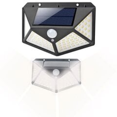 Светодиодный прожектор на солнечной панели 100LED с датчиком движения, 13.5x10 см, 7Вт цена и информация | Уличные светильники | pigu.lt