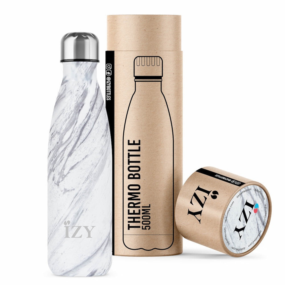 Termo gertuvė IZY Bottle, 500ml, Marble White цена и информация | Termosai, termopuodeliai | pigu.lt