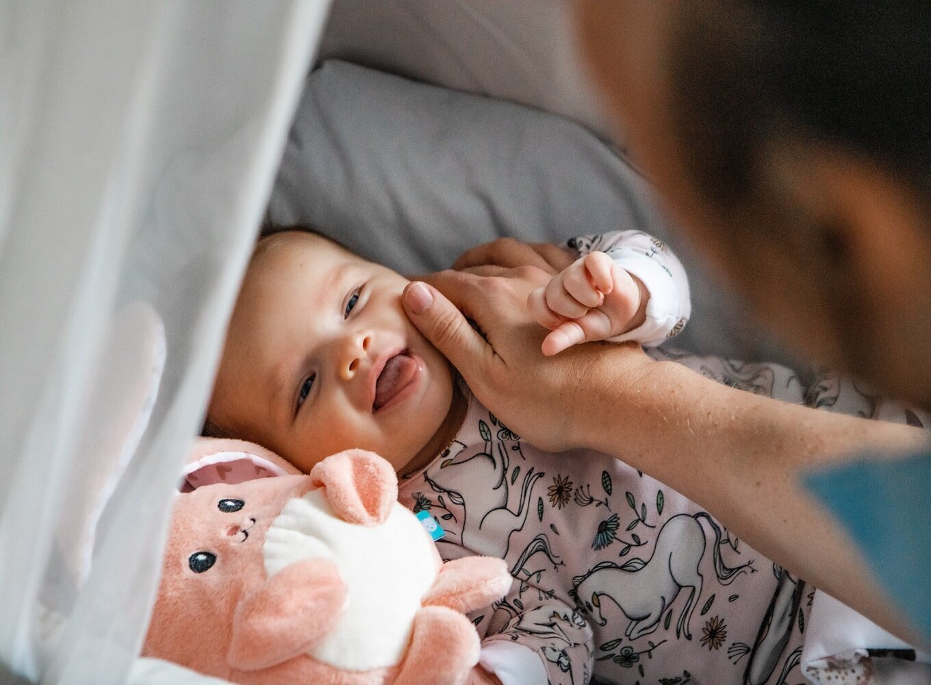 Myhummy bunny pink mechanizmas su miego jutikliu kaina ir informacija | Žaislai kūdikiams | pigu.lt