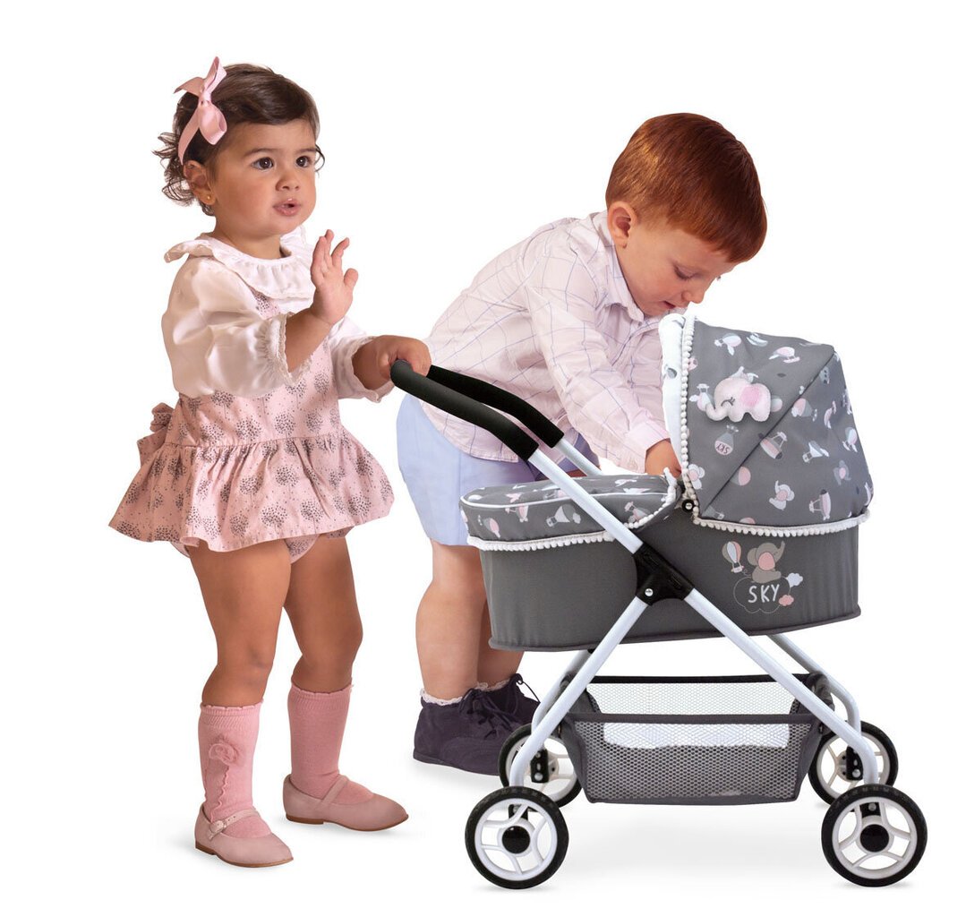 DeCuevas Toys Lėlių vežimėlis su kuprine "Sky" 86035 цена и информация | Žaislai mergaitėms | pigu.lt