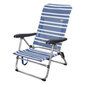 Paplūdimio kėdė Bigbuy Outdoor Mykonos, mėlyna/balta kaina ir informacija | Gultai | pigu.lt