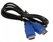 Optinis kabelis HDMI-HDMI KABLELIS 1,2 M 1,4 V MĖLYNAS HDMI - HDMI 1,2 m kaina ir informacija | Kabeliai ir laidai | pigu.lt